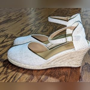 J.Crew Ankle-strap espadrille wedges 8.5